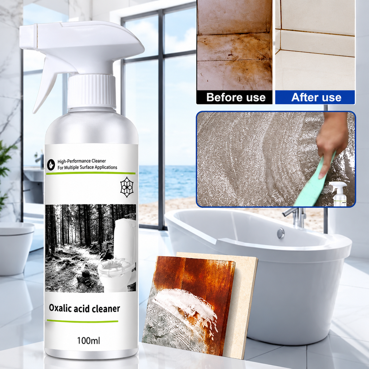 Multi-Purpose Oxalic Acid Stain Removal Spray – Pack of 2 (100 ML Each)