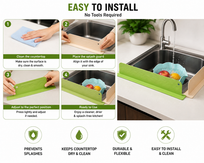 Kitchen Sink Splash Guard – Water Splashback Protector
