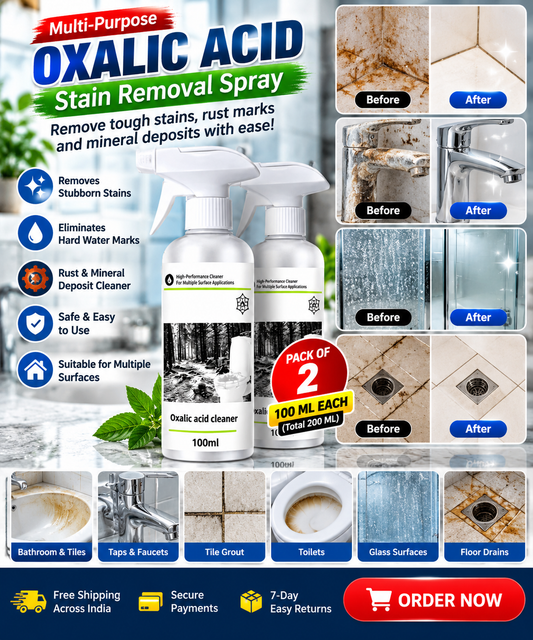 Multi-Purpose Oxalic Acid Stain Removal Spray – Pack of 2 (100 ML Each)