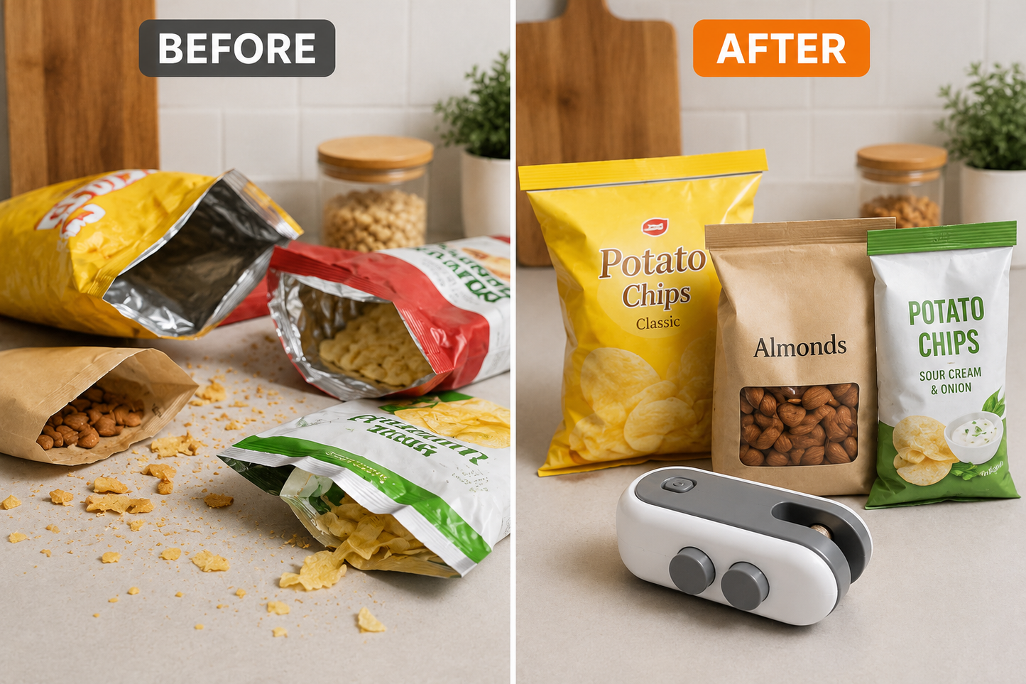 Portable 2-in-1 Mini Bag Sealer & Cutter